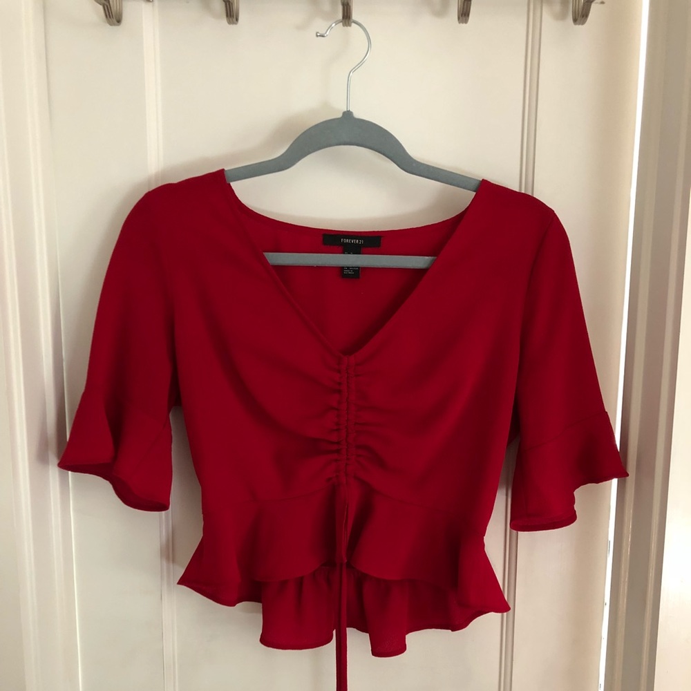 Red blouse from Forever 21